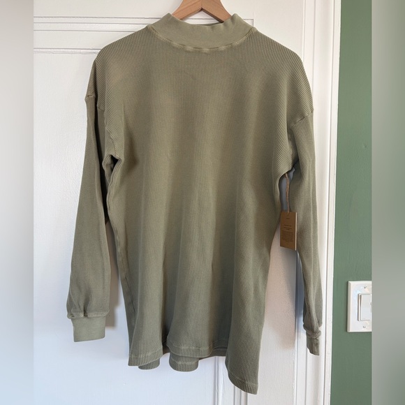 Rudy Jude Gardener Thermal Knit Shirt Mockneck Sage - Picture 2 of 10